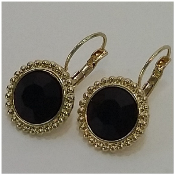 Jewelry - Leaverback Colored Crystal Earrings